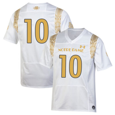 Sam Hartman Notre Dame Fighting Irish College Football 2022 White Shamrock Series Jersey - All Stitched