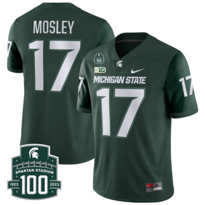 Tre Mosley Michigan State Spartans College Football Green Game Jersey - All Stitched