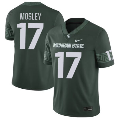Alternative view of Tre Mosley Michigan State Spartans College Football Alternate Green Game Jersey - All Stitched