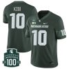 Noah Kim Michigan State Spartans College Football Alternate Green Game Jersey - All Stitched