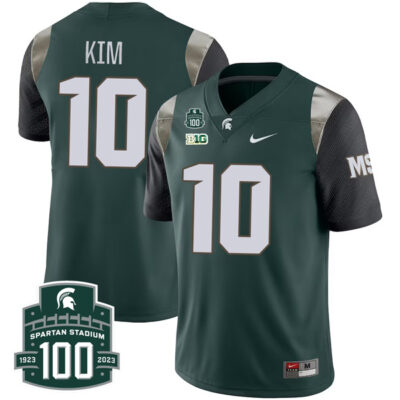 Noah Kim Michigan State Spartans College Football Green Limited Jersey - All Stitched