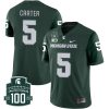 Nathan Carter Michigan State Spartans College Football Green Game Jersey - All Stitched