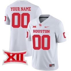 Custom Houston Cougars College Football White Game Jersey - All Stitched