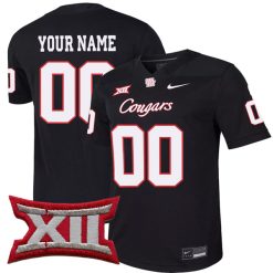Custom Houston Cougars College Football Black Game Jersey - All Stitched