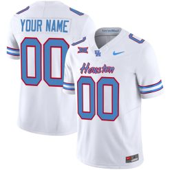Houston Cougars College Football Oilers Inspired White Limited Jersey - All Stitched