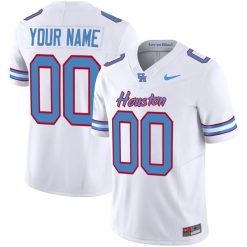 Custom Houston Cougars Football White Oilers-inspired Jersey - All Stitched