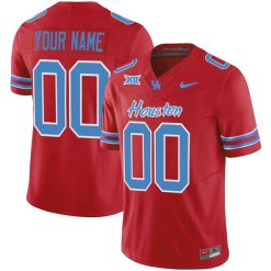 Houston Cougars College Football Oilers Inspired Red Limited Jersey - All Stitched