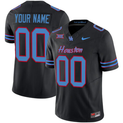 Houston Cougars College Football Oilers Inspired Black Limited Jersey - All Stitched