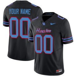 Custom Houston Cougars Football Black Oilers-inspired Jersey - All Stitched