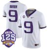 Joe Burrow LSU Tigers College Football 2018 "Silent Season" Alternate White With Name Jersey - All Stitched