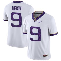 Joe Burrow LSU Tigers Football 2018 Silent Season White Jersey - All Stitched