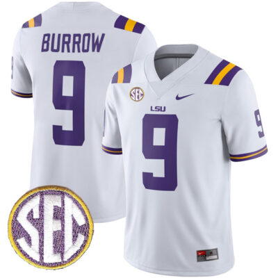 Joe Burrow LSU Tigers College Football White Game Jersey - All Stitched