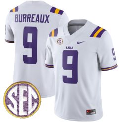 Joe Burreaux LSU Tigers College Football White Game Jersey - All Stitched