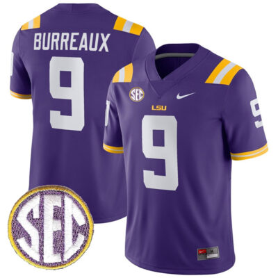 Joe Burreaux LSU Tigers College Football Purple Game Jersey - All Stitched