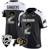 Shedeur Sanders Colorado Buffaloes College Football "Arch Smoke" Alternate Black Jersey - All Stitched