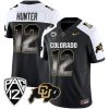 Travis Hunter Colorado Buffaloes College Football "Arch Smoke" Alternate Black Jersey - All Stitched