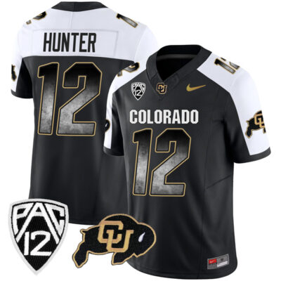 Travis Hunter Colorado Buffaloes College Football "Arch Smoke" Alternate Black Jersey - All Stitched