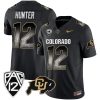 Travis Hunter Colorado Buffaloes College Football "Arch Smoke" Black Jersey - All Stitched