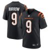 Joe Burrow #9 Cincinnati Bengals Black Game Jersey - All Stitched