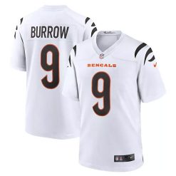Joe Burrow #9 Cincinnati Bengals White Game Jersey - All Stitched