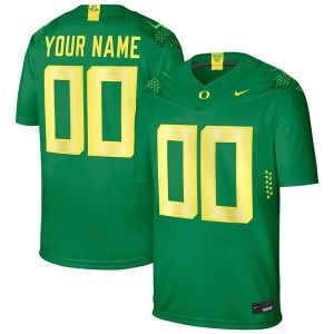 Custom Oregon Ducks Football Green Home Jersey - All Stitched