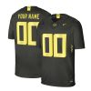 Custom Oregon Ducks Football Black Alternate Jersey - All Stitched