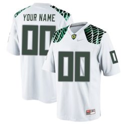 Custom Oregon Ducks Football White Mighty Oregon Jersey - All Stitched