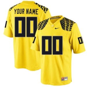 Custom Oregon Ducks Football Yellow Mighty Oregon Jersey - All Stitched