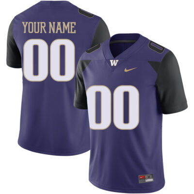 Custom Washington Huskies Football Purple Home Jersey - All Stitched
