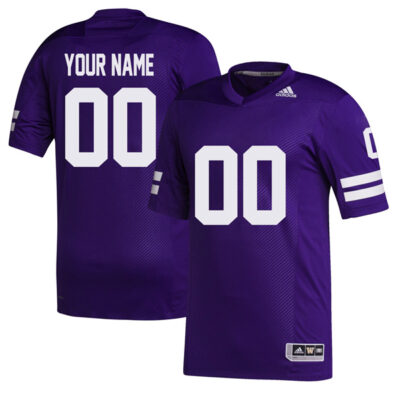 Custom Washington Huskies Football Purple Premier Strategy Jersey - All Stitched