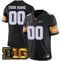 Iowa Hawkeyes College Football Black Game Custom Jersey - All Stitched