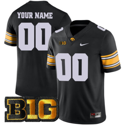 Iowa Hawkeyes College Football Black Game Custom Jersey - All Stitched