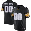 Custom Iowa Hawkeyes Football Black Home Game Jersey - All Stitched