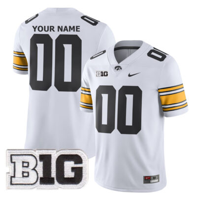 Custom Iowa Hawkeyes College Football White Game Jersey - All Stitched