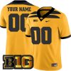 Custom Iowa Hawkeyes College Football Gold Game Jersey - All Stitched