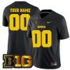 Custom Iowa Hawkeyes College Football Black Alternate Jersey - All Stitched