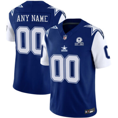 Dallas Cowboys 1995 Throwback Custom Royal Jersey - All Stitched