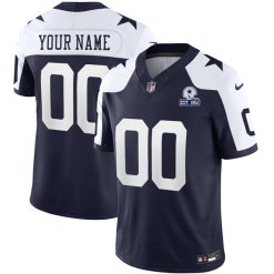 Dallas Cowboys 2004 Throwback Custom Navy Jersey - All Stitched