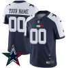 Dallas Cowboys Mexico Edition Custom Navy Jersey - All Stitched