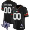 Dallas Cowboys Mexico Edition w/ Texas State Patch Custom Black Jersey - All Stitched