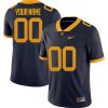 Custom West Virginia Mountaineers Football Navy Blue Home Jersey - All Stitched
