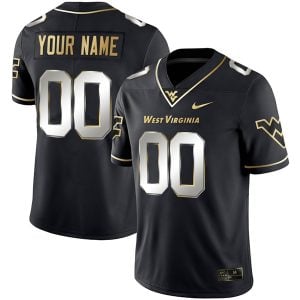 Custom West Virginia Mountaineers Football Black Limited Jersey - All Stitched