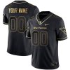 Custom West Virginia Mountaineers Football Black Gold Jersey - All Stitched