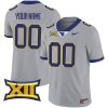 Custom West Virginia Mountaineers Football Stitched Jersey - Gray