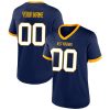 Custom West Virginia Mountaineers Football Navy Jersey - All Stitched