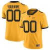 Custom West Virginia Mountaineers Football Gold Alternate Jersey - All Stitched