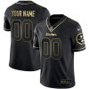 Pittsburgh Steelers Gold Series Black Gold Custom Jersey - All Stitched