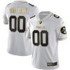 Pittsburgh Steelers Gold Series White Gold Custom Jersey - All Stitched