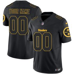 Pittsburgh Steelers F.U.S.E Limited Black Custom Jersey - All Stitched