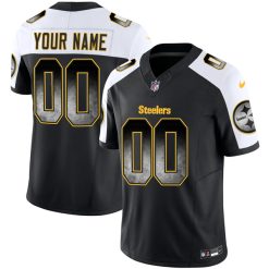 Pittsburgh Steelers Arch Smoke F.U.S.E Alternate Black Custom Jersey - All Stitched